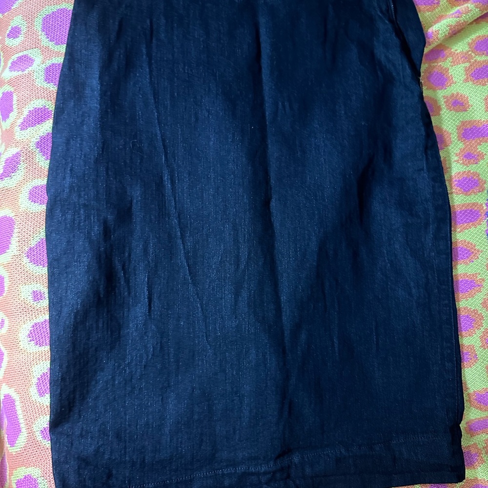 Classic Black Denim Skirt